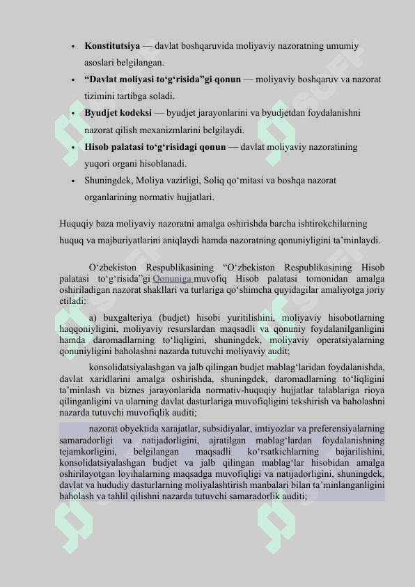 Davlat moliyaviy nazorat tushunchasi 5