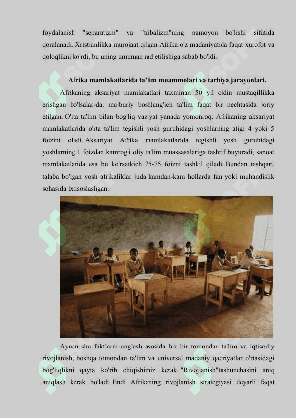 Afrika mamlakatlarida ta’lim muammolari va tarbiya jarayonlari 3