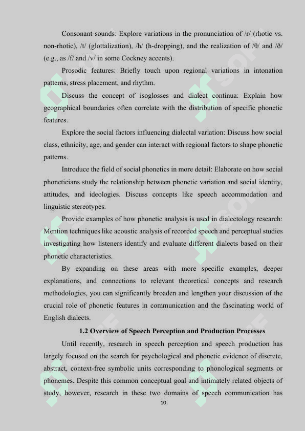 The Role of Phonetic Features in Speech Perception and Production 8