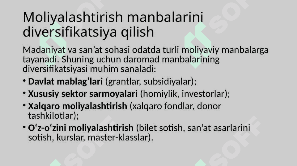 Madaniyat va san'at sohasida moliyaviy boshqaruvning asosiy tamoyillari 3