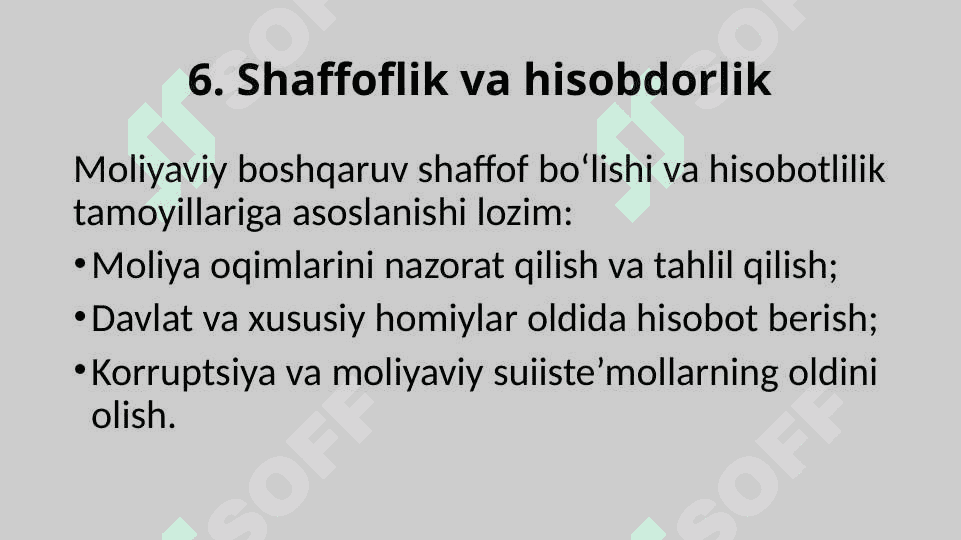 Madaniyat va san'at sohasida moliyaviy boshqaruvning asosiy tamoyillari 7