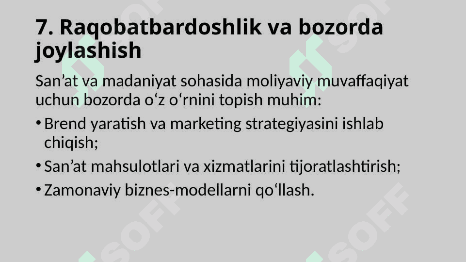 Madaniyat va san'at sohasida moliyaviy boshqaruvning asosiy tamoyillari 8
