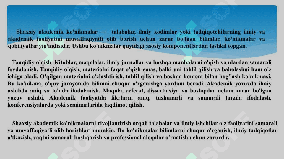 Shaxsiy akademik faoliyatni tashkil qilish 5