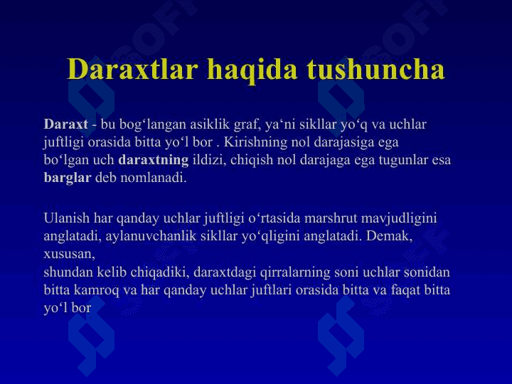 Daraxtlar. Ikkilik qidiruv daraxti 3