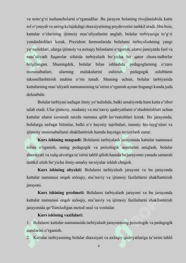 Bolalarni kattalar namunasida tarbiyalash 4