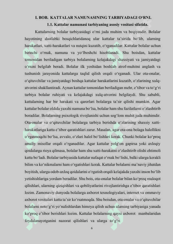 Bolalarni kattalar namunasida tarbiyalash 6
