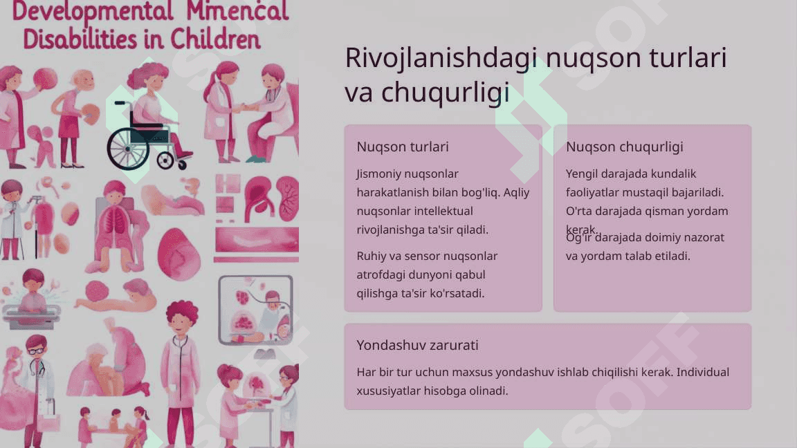 Alohida yordamga muhtoj bolalarda rivojlanishdagi nuqsonining chuqurligi va tuzilishiga qarab inklyuziya modellarini tanlash 3