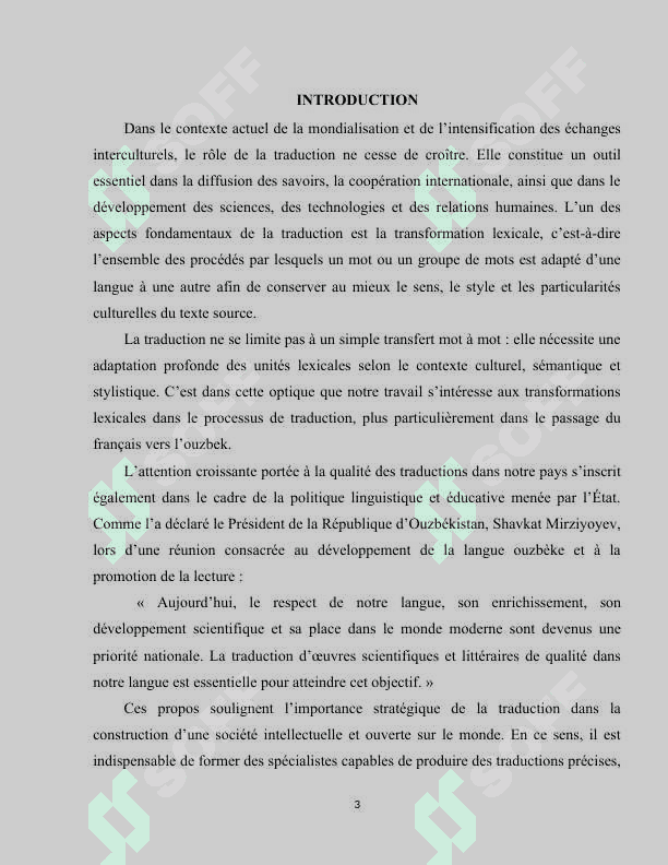 Transformations lexicales de la traduction 3