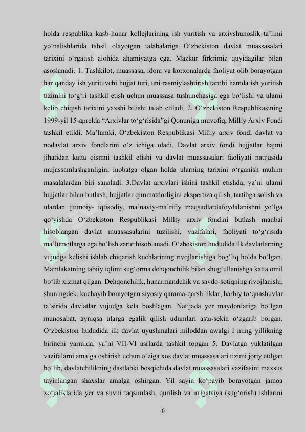 BUXORO AMIRLIGINING TASHKIL TOPISHI 6