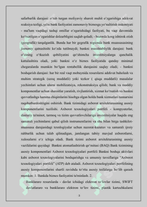Bank faoliyaida axborot tizimlarini joriy etish 3