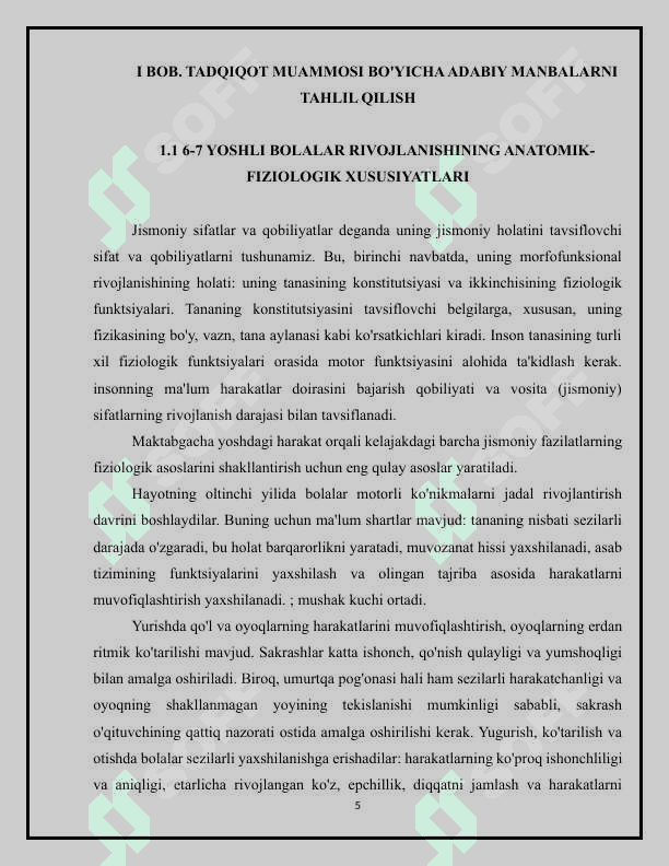 MAKTABGA TAYORLOV (6-7 YOSHGACHA ) GURUXDAGI BOLALRING JISMONIY TARBIYAS 5