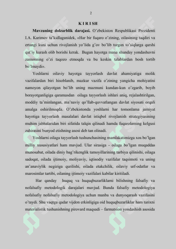 Yoshlar o’rtasida vijdon erkinligiga oid huquq buzarliklarni oldini olishda oilaning o’rni 2