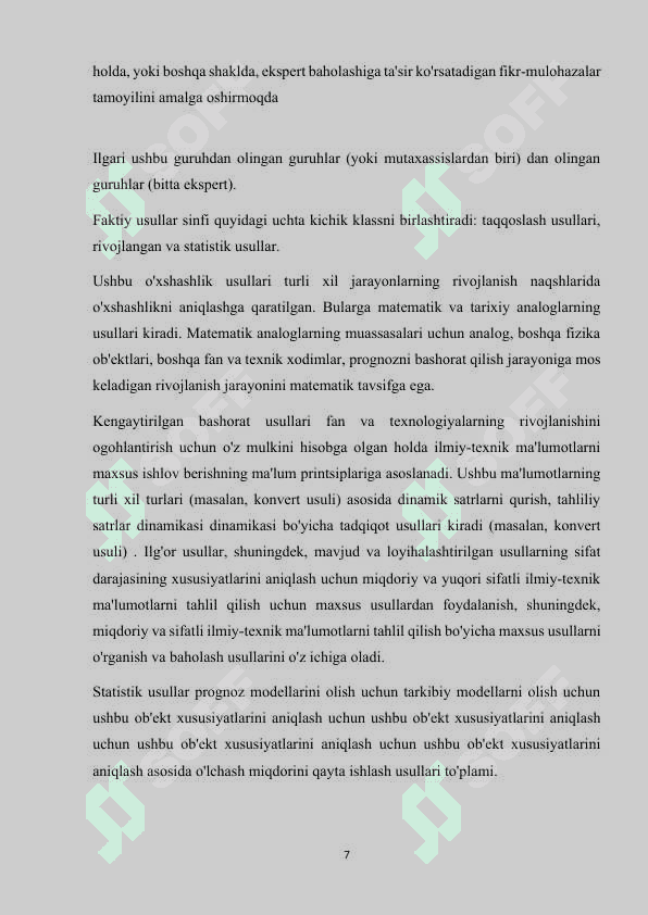 Ijtimoiy iqtisodiy rivojlanishini prognozlash mohiyatiIjtimoiy iqtisodiy rivojlanishini prognozlash mohiyati 7