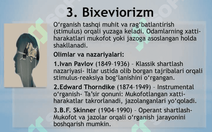 O'rganishning zamonaviy konsepsiyalari 8