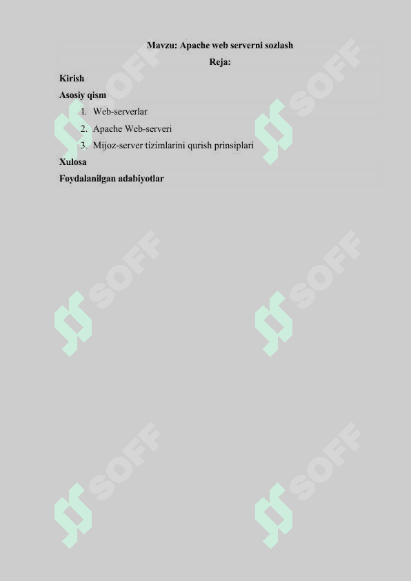 Apache web serverni sozlash 2
