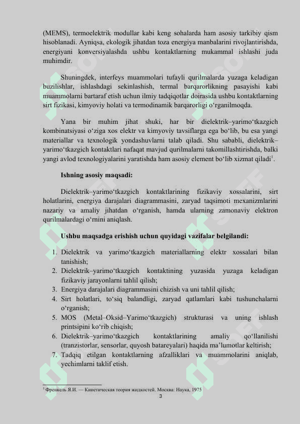 Kurs ishi. dielektrik-yarimo'tkazgich kontakti 3