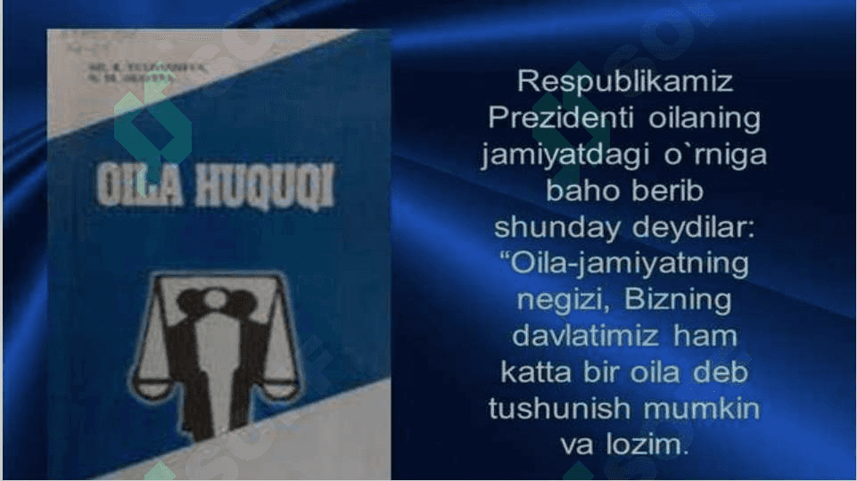 Oilaga va oila muhitiga boʻlgan huquq 2