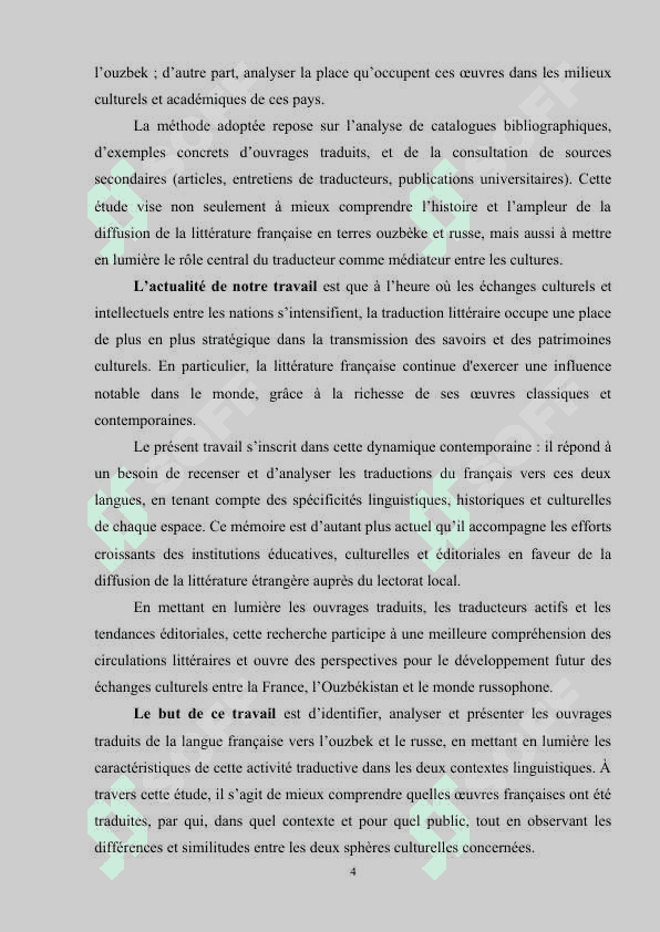 Informations sur les ouvrages traduits du français vers l'ouzbek / le russe 4