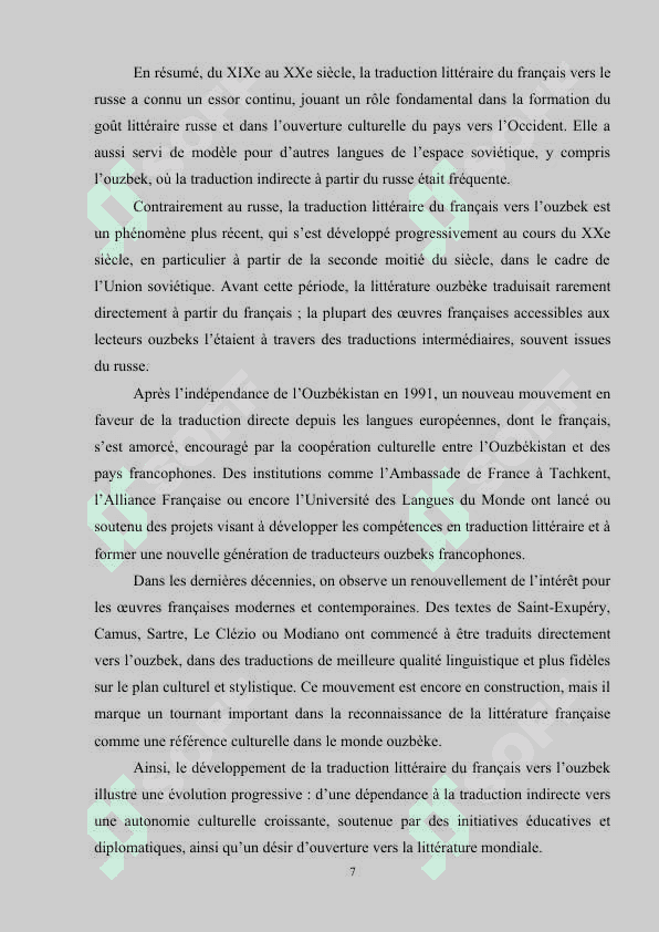 Informations sur les ouvrages traduits du français vers l'ouzbek / le russe 7