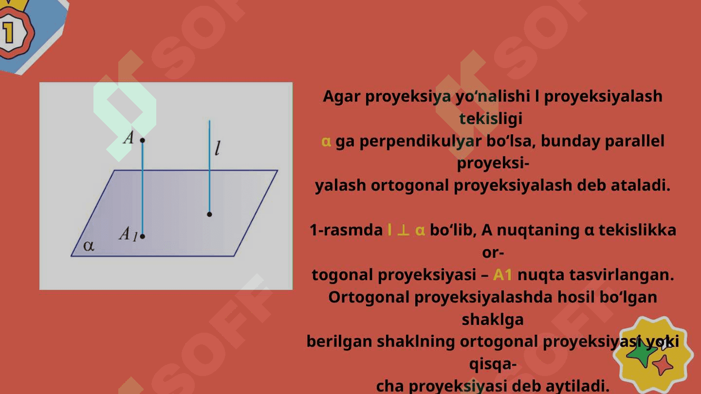 Fazoda ortogonal proyeksiya va undan texnikada foydalanish 2