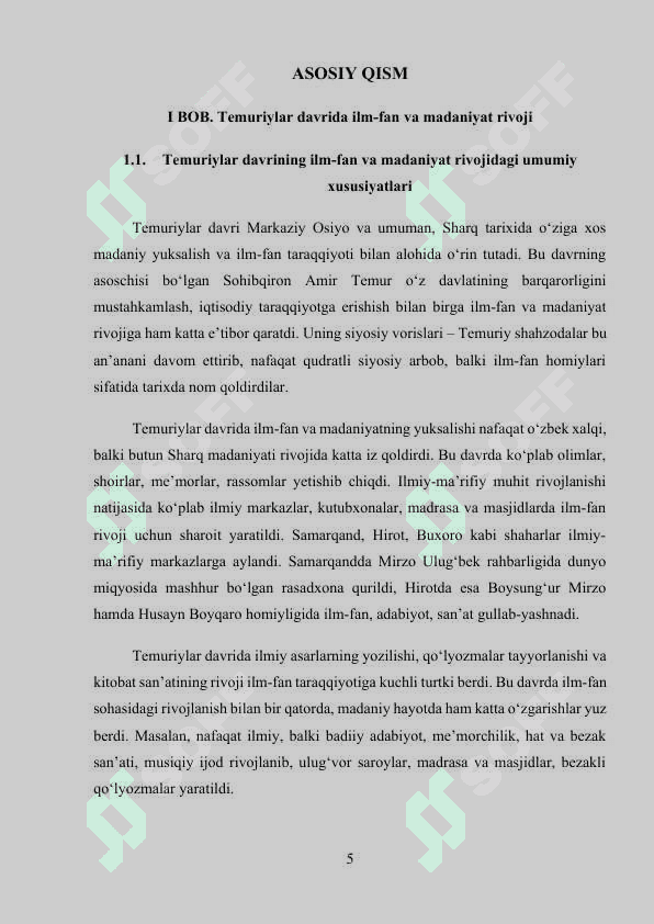 Temuriy shahzodalar faoliyatida kitobatga e’tibor kurs ishi 5