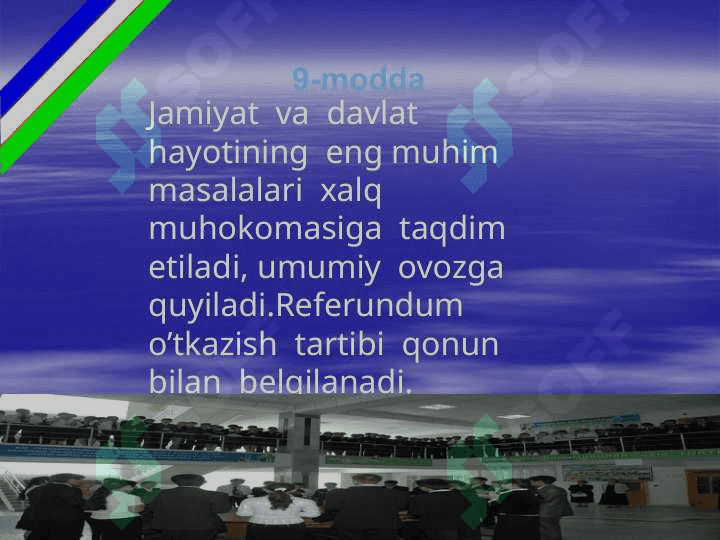 1992-yilda 8-dekabrda O’zbekiston  Respublikasining  Konstitutsiyasi                                                                                                qabul   qilingan 7