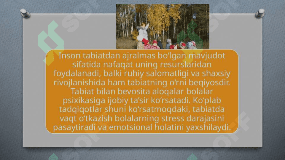 BOLALAR VA EKO-PSIXOLOGIK RIVOJLANISH 4