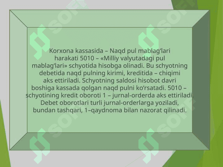 PUL MАBLАG’LАRI VА HISОB-KITОBLАR HISОBI 8