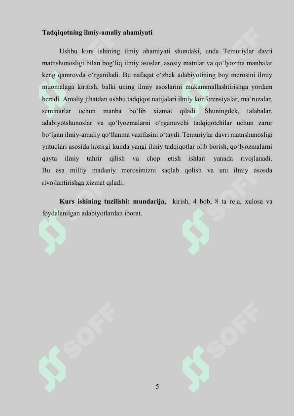 Temuriylar davri matnshunosligi kurs ishi 5