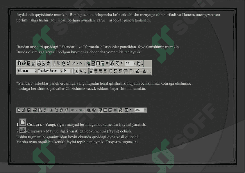 Microsoft WORD matn muharriri va uning imkoniyatlari 3