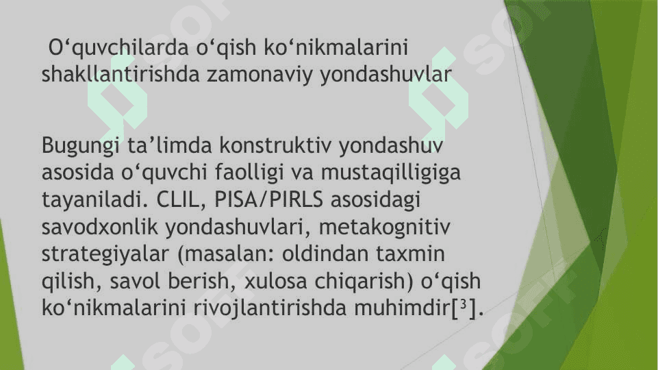 Boshlang’ich sinf ona tili va o’qish savodxonligi darslarida o’quvchilarni PIRLS asosida badiiy asarni tahlil qilishga o’rgatish 5
