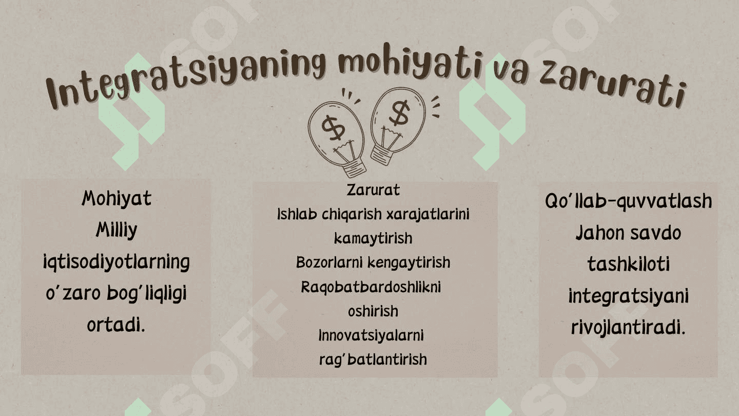 Xalqaro Iqtisodiy Integratsiya Mohiyati Shakllari Va Obyektiv Asoslari 4