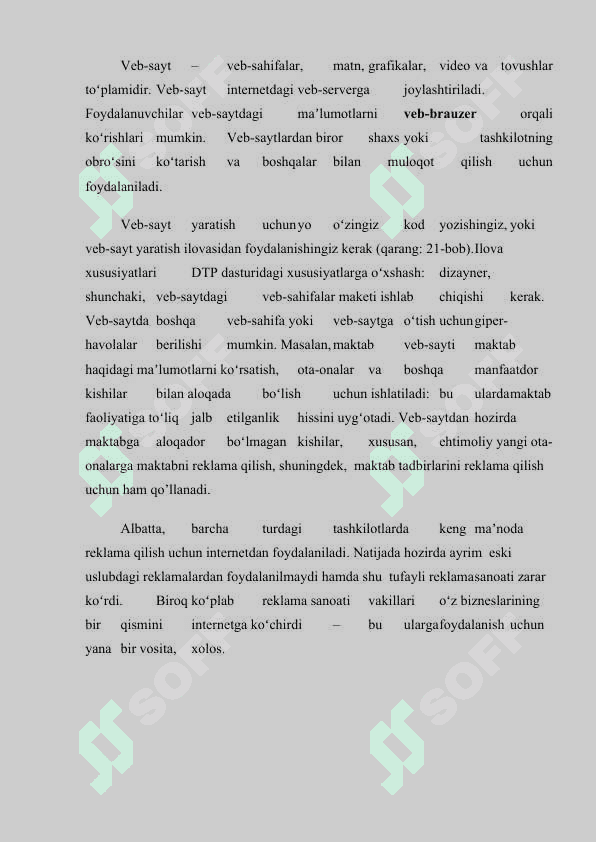 Kommunikatsiya dasturlari qamrovi. Ma'lumotlarni boshqarish dasturlari 7