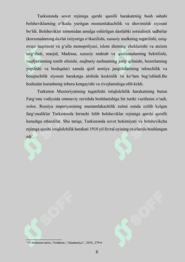 Bolsheviklar tuzumiga qarshi kurash harakatlari 8