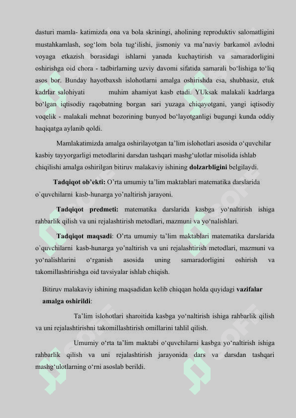 O’rta umumiy ta’lim maktablari matematika darslarida o`quvchilarni kasb-hunarga yo’naltirish uslubiyoti 5