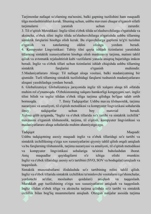 Ingliz va oʻzbek tillarida soʻz tarkibi va sintaktik izchillik 3