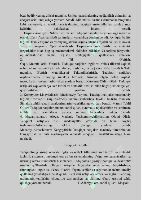 Ingliz va oʻzbek tillarida soʻz tarkibi va sintaktik izchillik 5