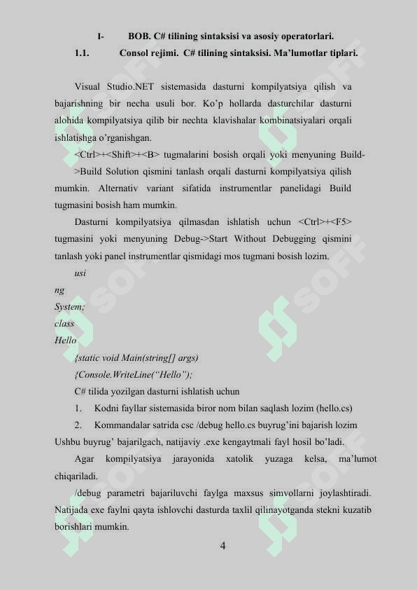 C# dasturlash tilida fayllar bilan ishlash 4