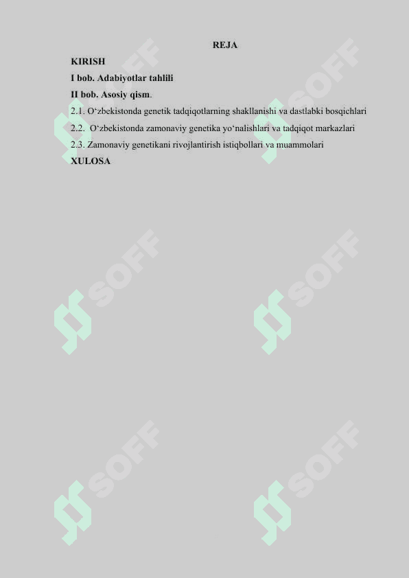 O‘zbekistonda genetik tadqiqotlarning yo‘lga qo‘yilishi va zamonaviy genetikaning rivojlanishi 2