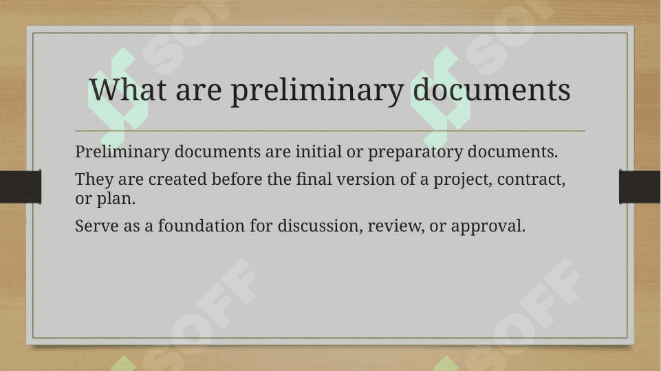 PRELIMINARY DOCUMENTS 3
