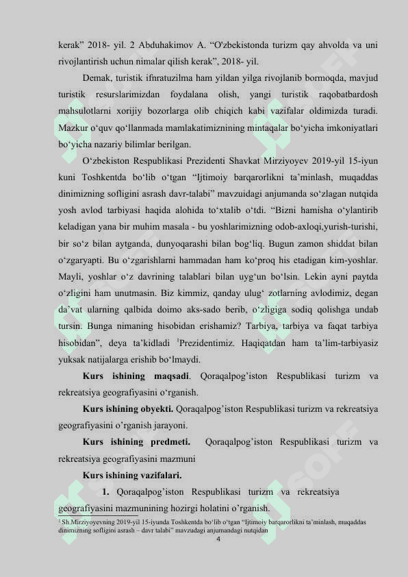 Qoraqalpog’iston Respublikasi turizm va rekreatsiya geografiyasi 4