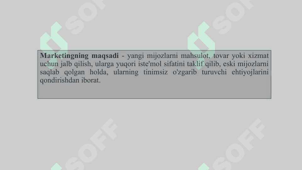 MARKETING HAQIDA TUSHUNCHA,UNING MOHIYATI VA ASOSIY RIVOJLANISH BOSQICHLARI 3