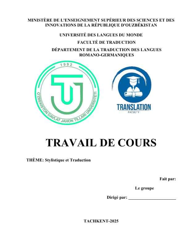 Stylistique et Traduction