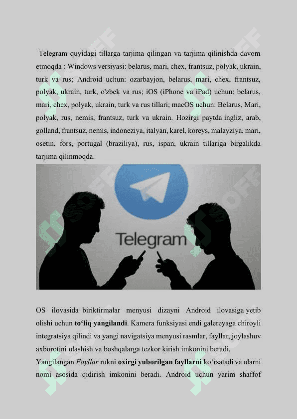 Telegram mobil ilovasi haqida 4