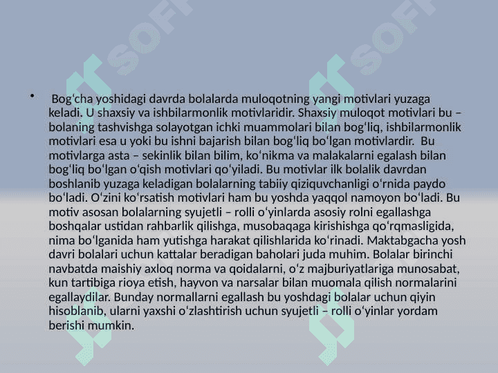 Maktabgacha ta’lim yoshidagi bolalar shaxsini barkamol qilib tarbiyalashda milliy urf odatlardan foydalanish 4