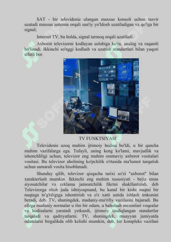 Televideniya-ko'ngilochar sanoat sifatida 5
