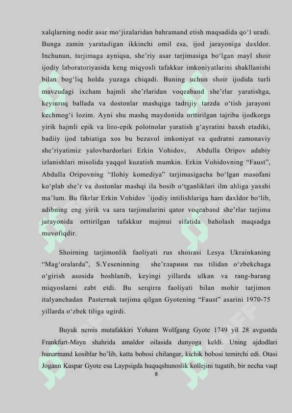 “ERKIN VOHIDOVNING TARJIMONLIK MAHORATI” 8