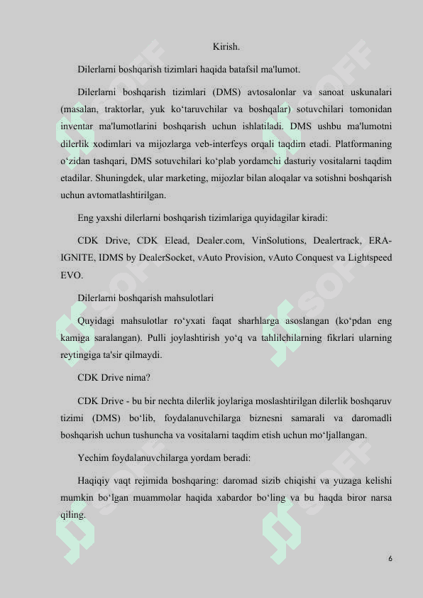 Avtosalonda avtomobil sotib olish ahborot tizimi 6