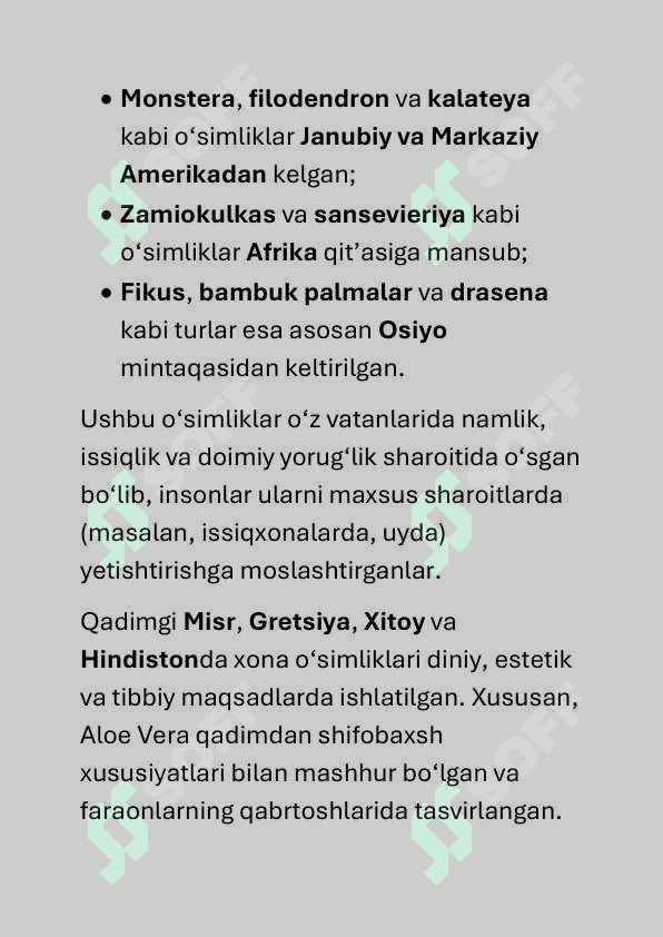 Hona oʻsimliklari ularning kelib chiqishi 7