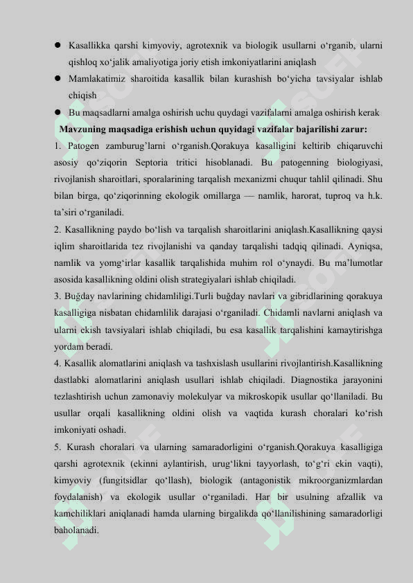 Bug’doydagi qora kuya kasalligi va unga qarshi kurash choralari 5